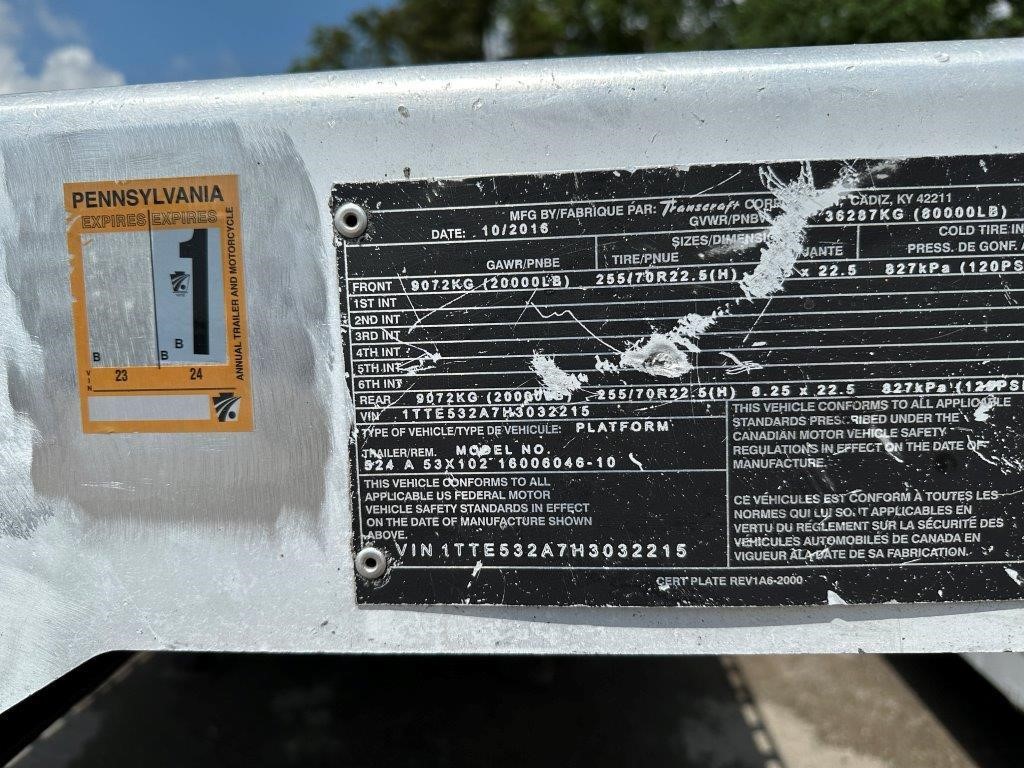 2017 BENSON 53' ALUMINUM DROP DECK W/ REAR AXLE SLIDE 8032718790 2017 BENSON 53' ALUMINUM DROP DECK W/ REAR AXLE SLIDE 8032718790